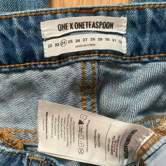 💥🎉HP!!!❤️‍🔥💥ONE X ONE TEASPOON FREEBIRDS 7/8 Length zipper ankle jeans - Picture 6 of 6
